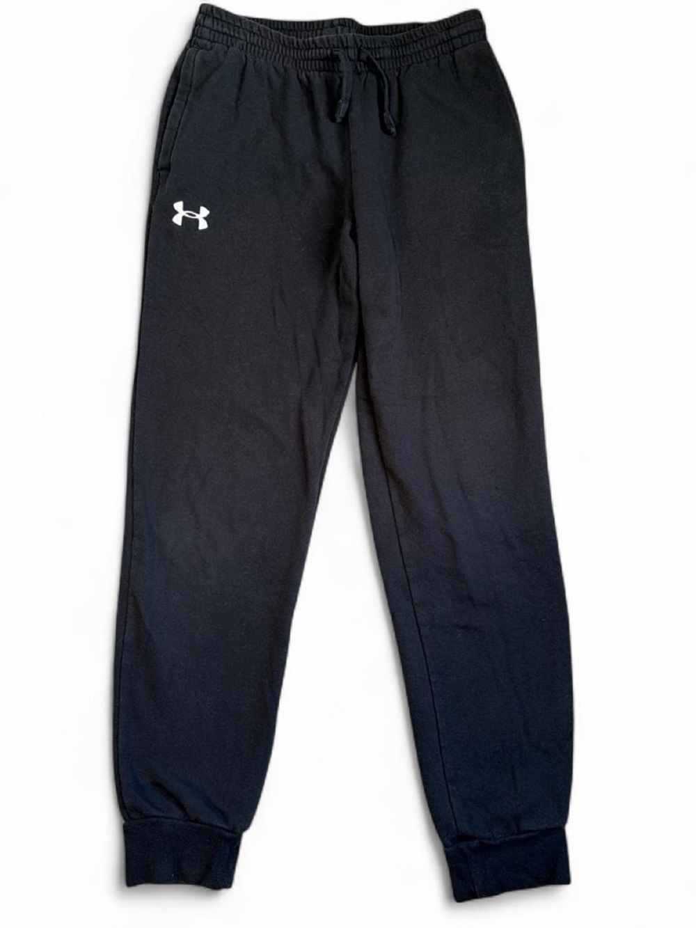 Under Armour Kids Black Jogger Sweatpants with White Logo